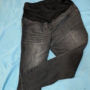 Black Distressed Maternity Jeans